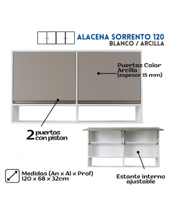 ALACENA SORRENTO 1.20 MTS....