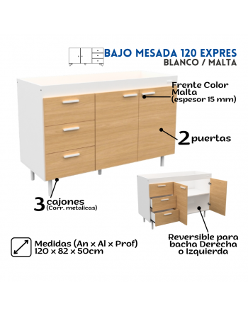 Bajo mesada express 120cm...