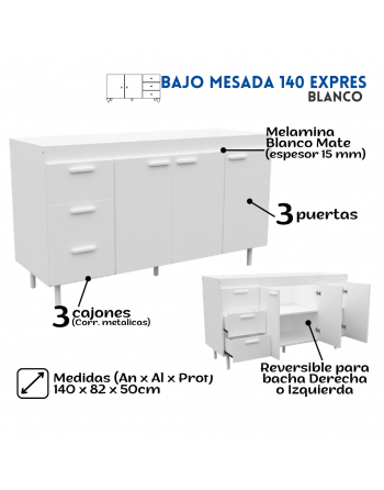 Bajo mesada express 140cm...