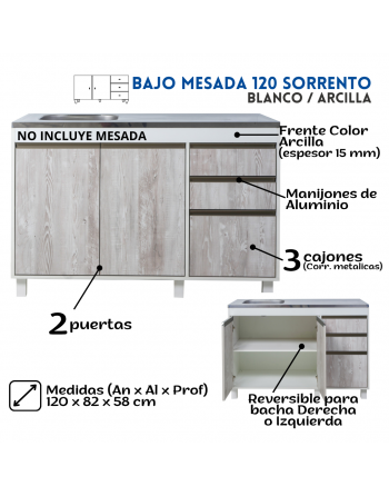 Bajo Mesada Sorrento 120cm...