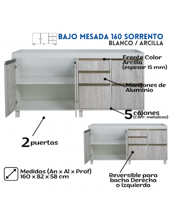 Bajo Mesada Sorrento 160cm...