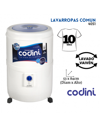 Lavarropa Comun 10kg Codini...