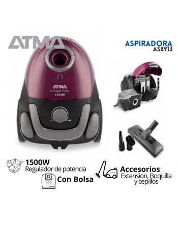 Aspiradora ATMA 1500w AS8913