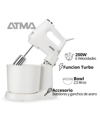 Batidora de Mano con Bowl...