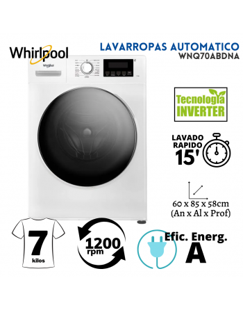 Lavarropas Whirlpool 7kg...