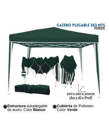 Gazebo Plegable Avelino 3x3...