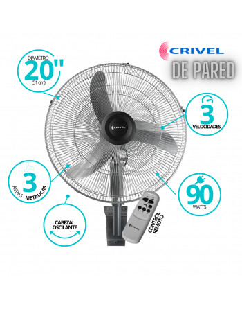 Ventilador Pared 20"...