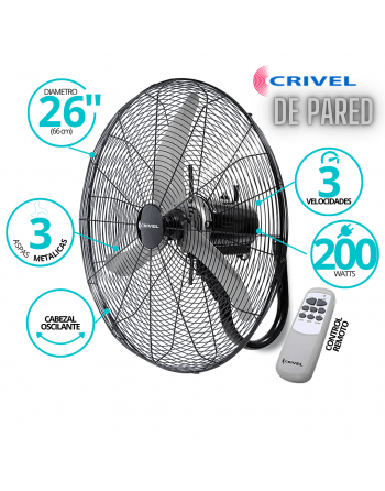 Ventilador de Pared 26" con...