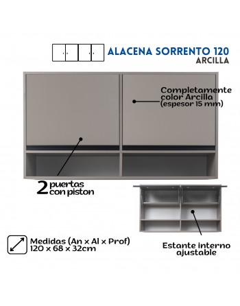 ALACENA SORRENTO 1.20 MTS....